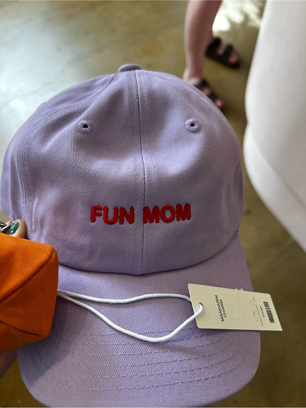 Lavender "FUN MOM" Embroidered Baseball Cap